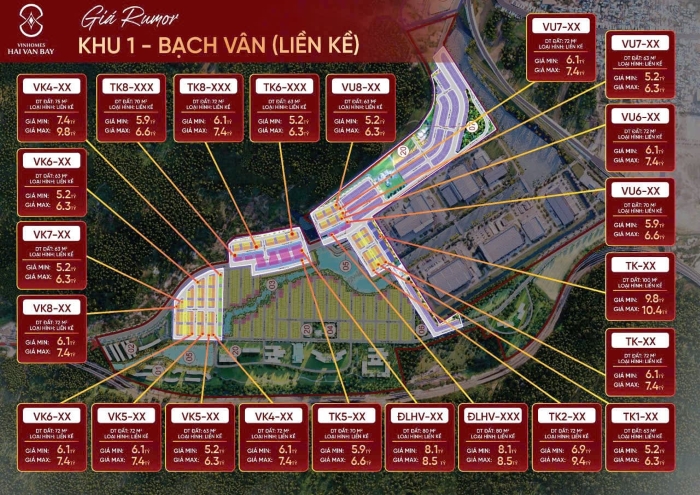 Giá bán Vinhomes Hải Vân Bay