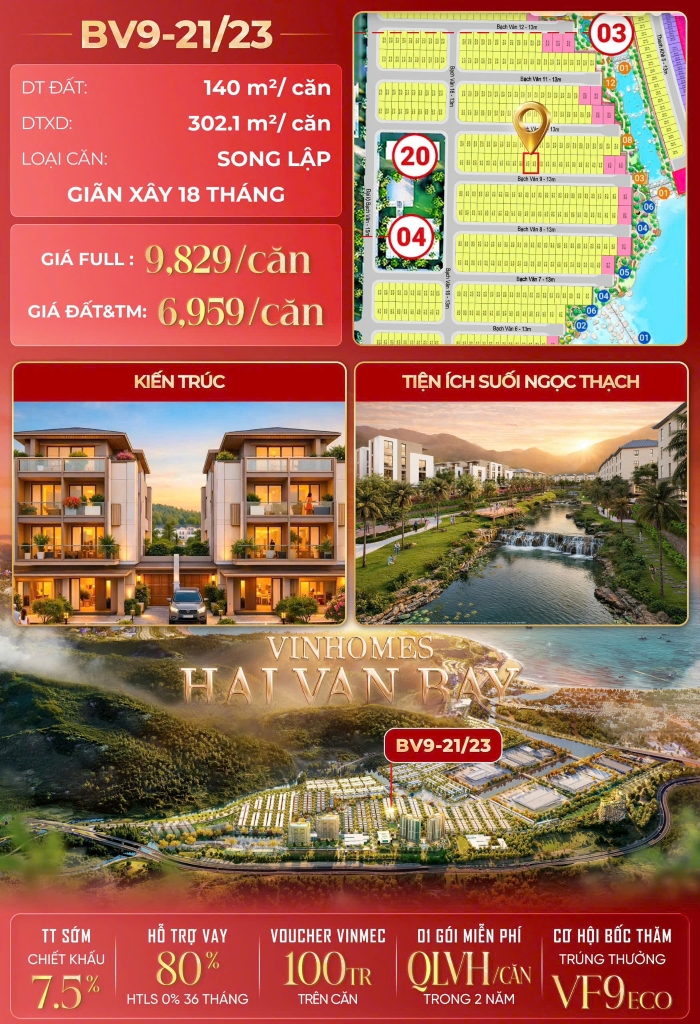 Bán biệt thự song lập Vinhomes Hải Vân Bay