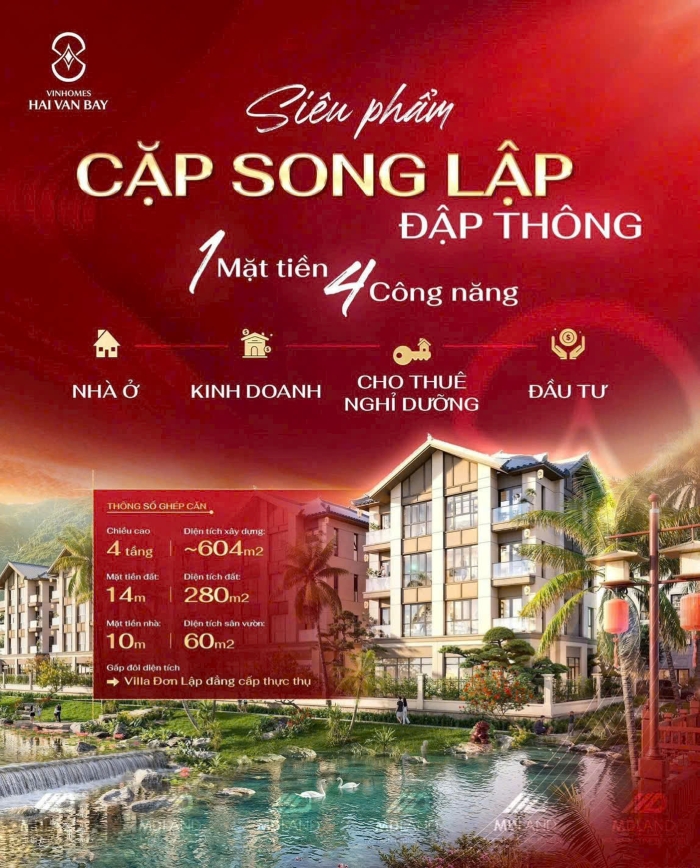 Bán biệt thự song lập Vinhomes Hải Vân Bay