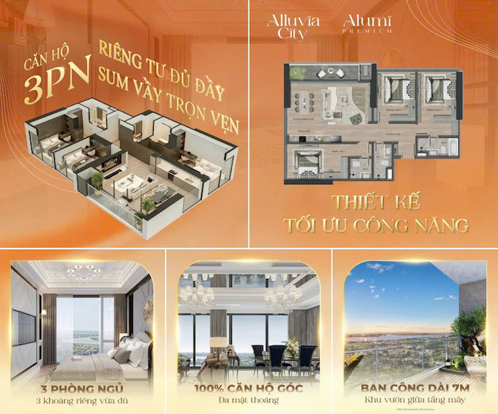 Căn hộ 3PN Alumi Premium Văn Giang: Không gian sống lý tưởng cho gia đình đa thế hệ