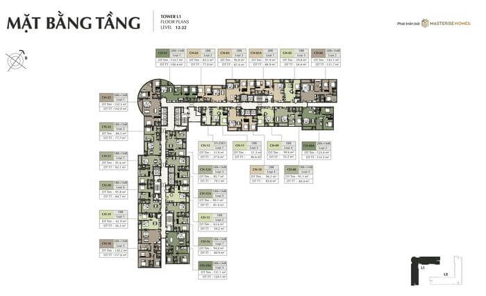 Mặt bằng Hanoi Seasons Garden L1