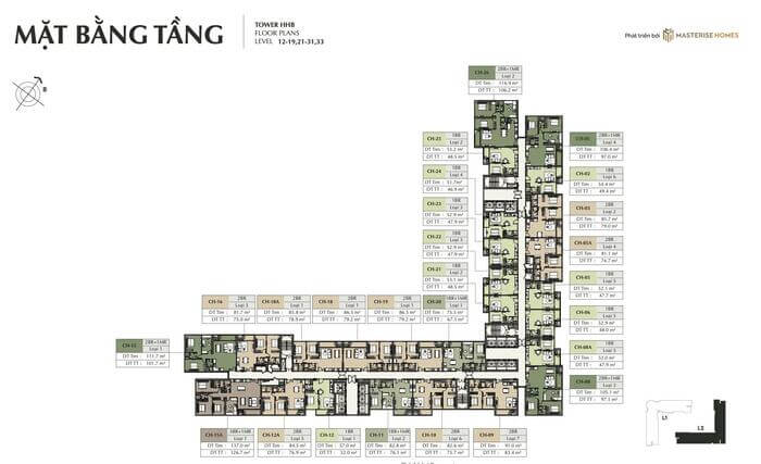 Mặt bằng Hanoi Seasons Garden L2