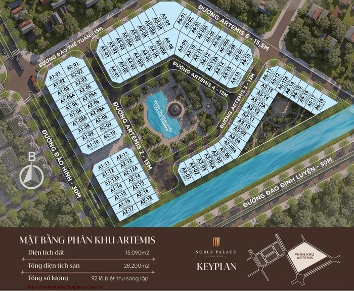 Mặt bằng Noble Palace Long Biên Artemis Palace