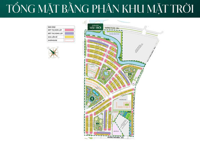 Phân khu Mặt Trời Vinhomes Dương Kinh tổng mặt bằng