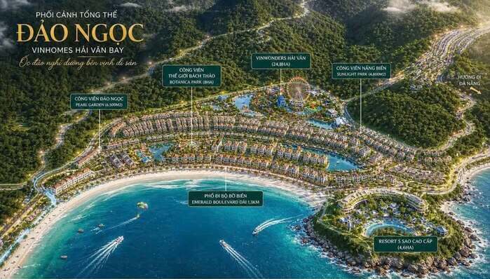 Tiện ích phân khu Đảo Ngọc Vinhomes Hải Vân Bay nội khu