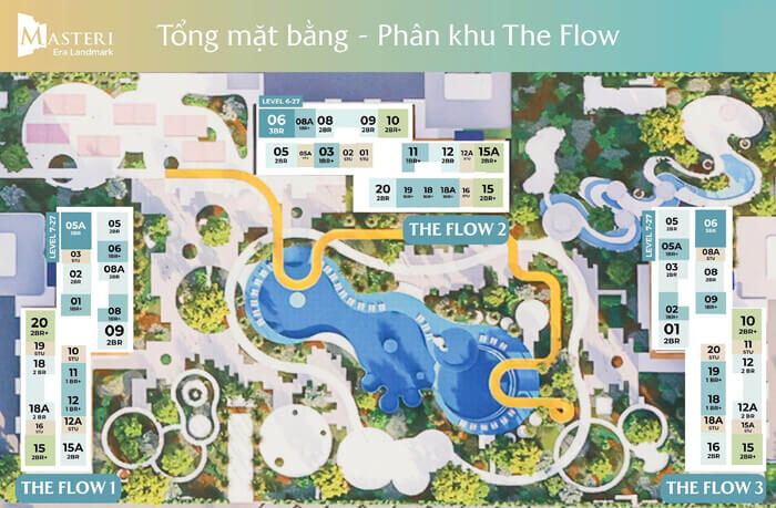Tòa Flow 2 Masteri Era Landmark mặt bằng Tòa Flow 2 Masteri Era Landmark mặt bằng