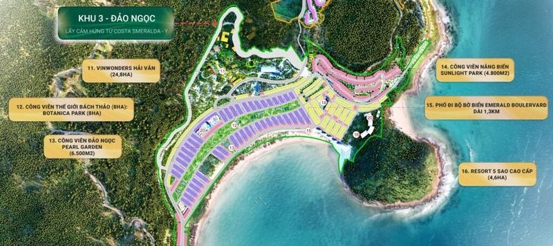 Vị trí phân khu Đảo Ngọc Vinhomes Hải Vân Bay