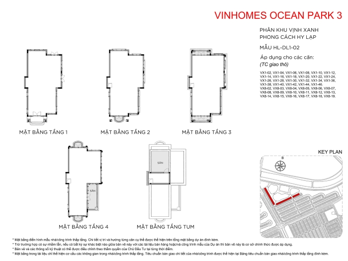 Mặt bằng Vịnh Xanh Vinhomes Ocean Park 3 Mặt bằng Vịnh Xanh Vinhomes Ocean Park 3