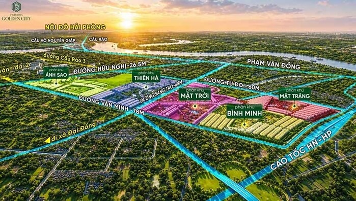 Phân khu Mặt Trăng Vinhomes Dương Kinh vị trí Phân khu Mặt Trăng Vinhomes Dương Kinh vị trí