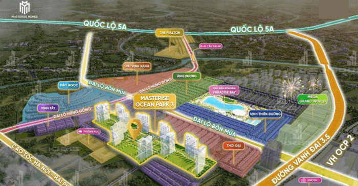 Toà F2 Masteri Era Landmark Ocean Park 3 vị trí Toà F2 Masteri Era Landmark Ocean Park 3 vị trí