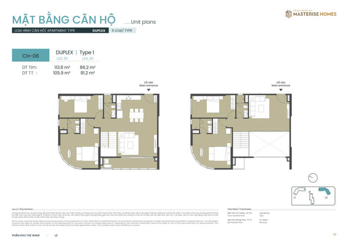 Toà L2 The Wave Masteri Grand Coast Duplex