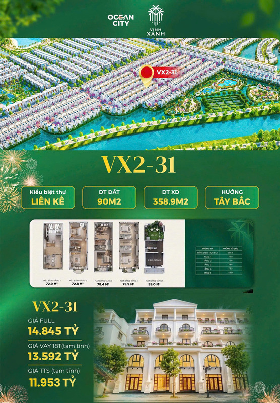 Vịnh Xanh 2 Vinhomes Ocean Park 3